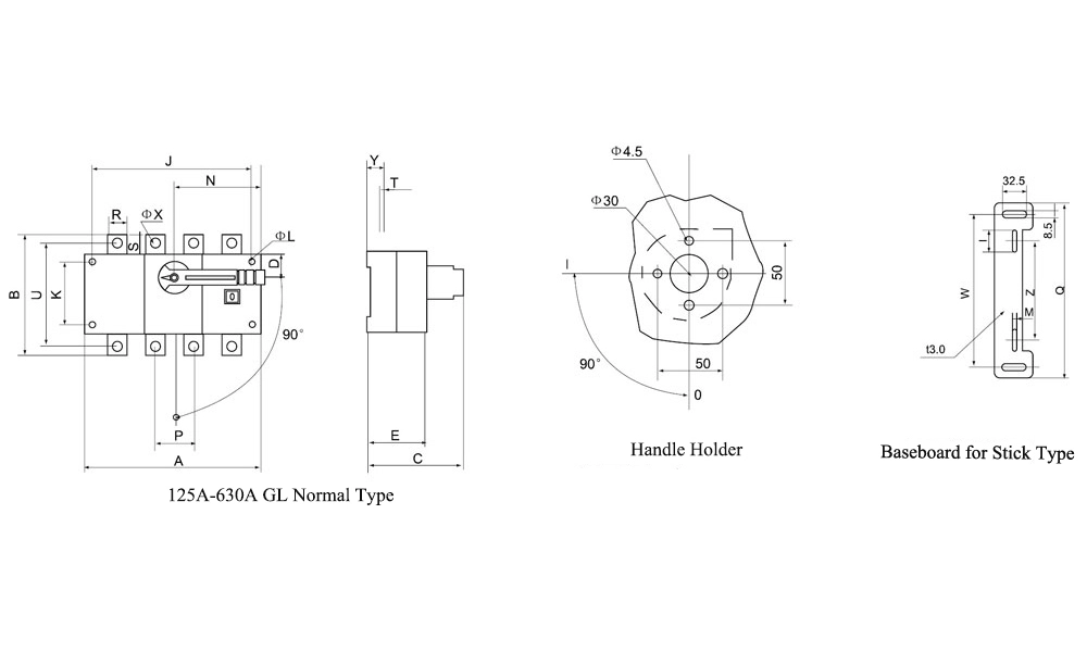 3 Phase 200 Amp Non Fused Disconnect Switch