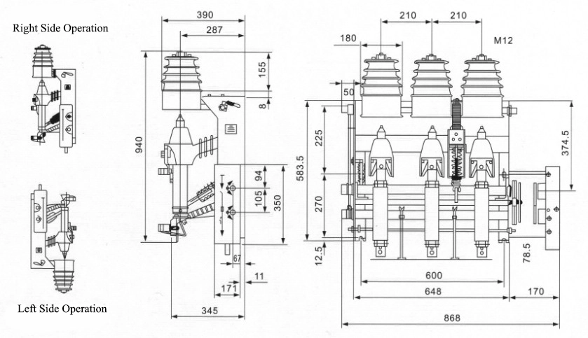 Medium Voltage 630a Lbs Load Break Switch